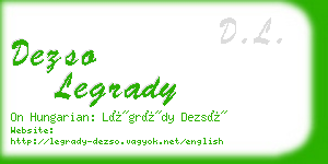 dezso legrady business card